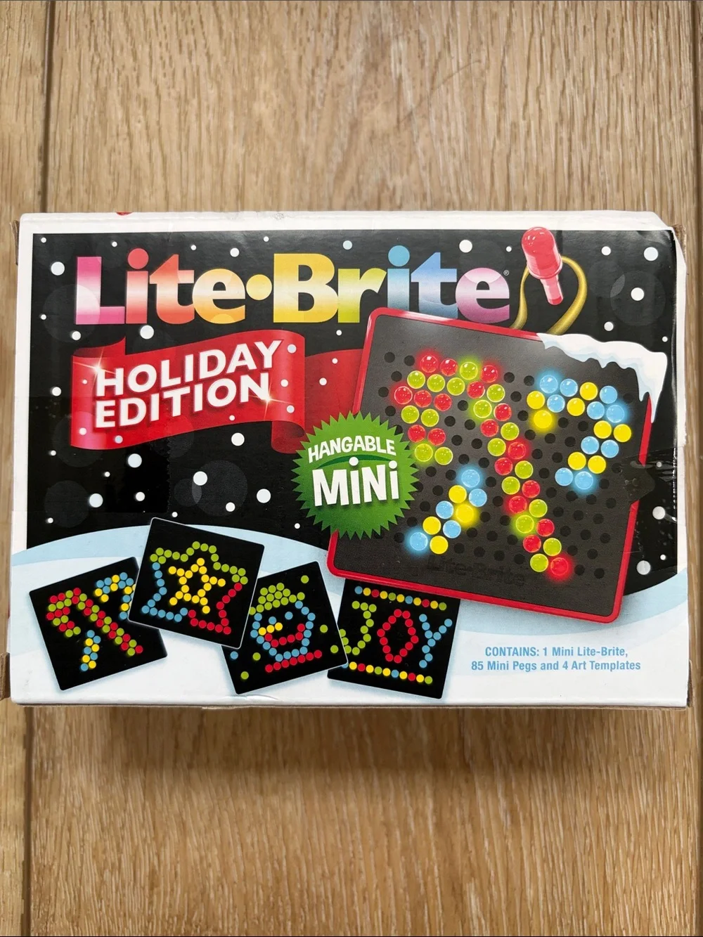 Light Brite Mini Holiday Edition 90 pieces NIB hangable.